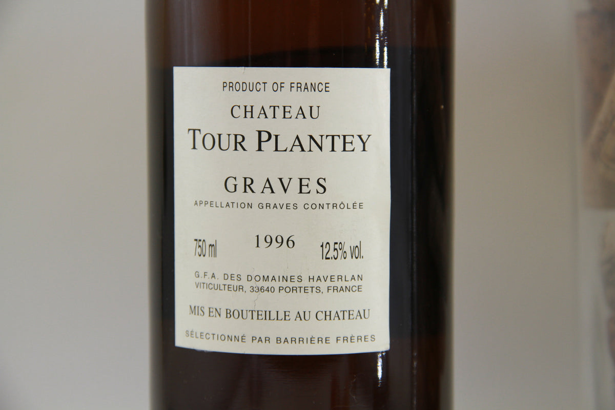 Chateau Tour plantey Graves 1996 - Eric-Dixvins
