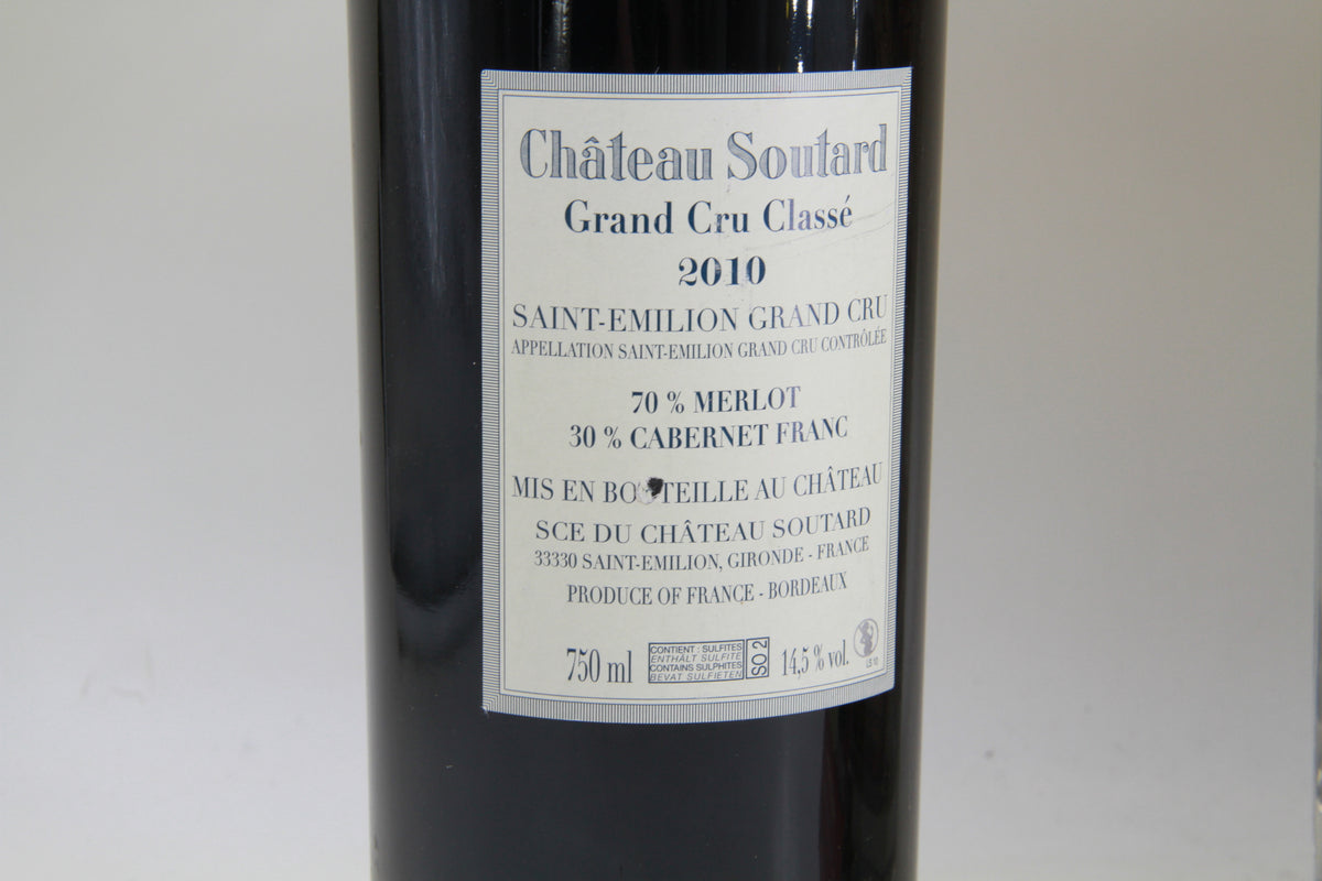 Chateau Soutard St Émilion Grand Cru Classé 2010