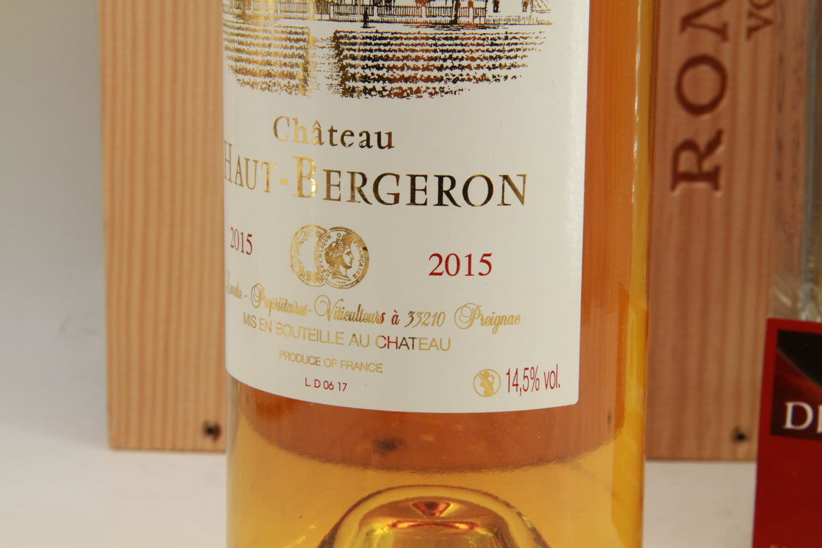 Chateau Haut Bergeron ** 2015 ** Sauternes