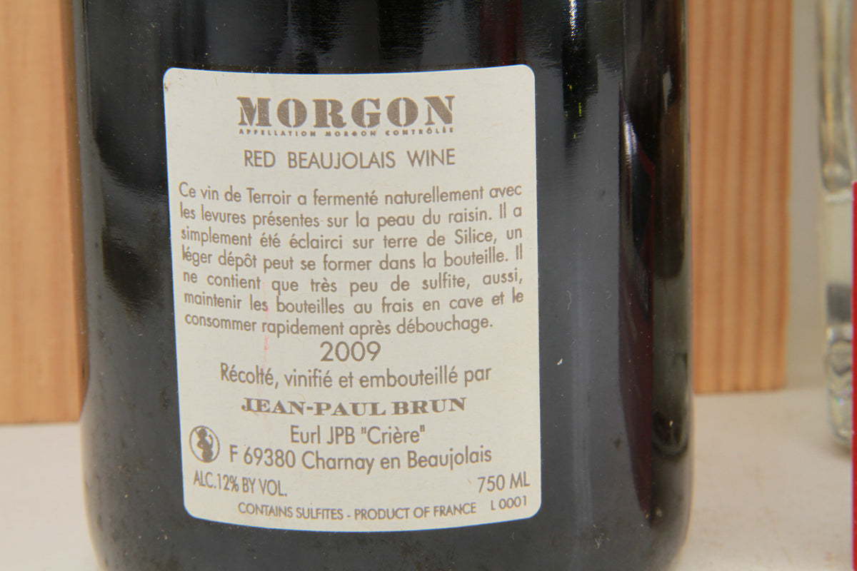 Morgon terres dorées Domaine Jean Paul Brun 2009