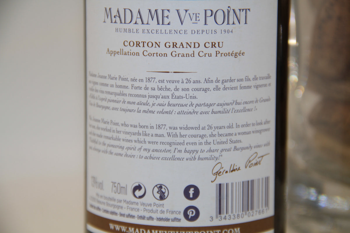 - Corton Grand Cru ** 2015 ** Madame Veuve Point - Eric-Dixvins