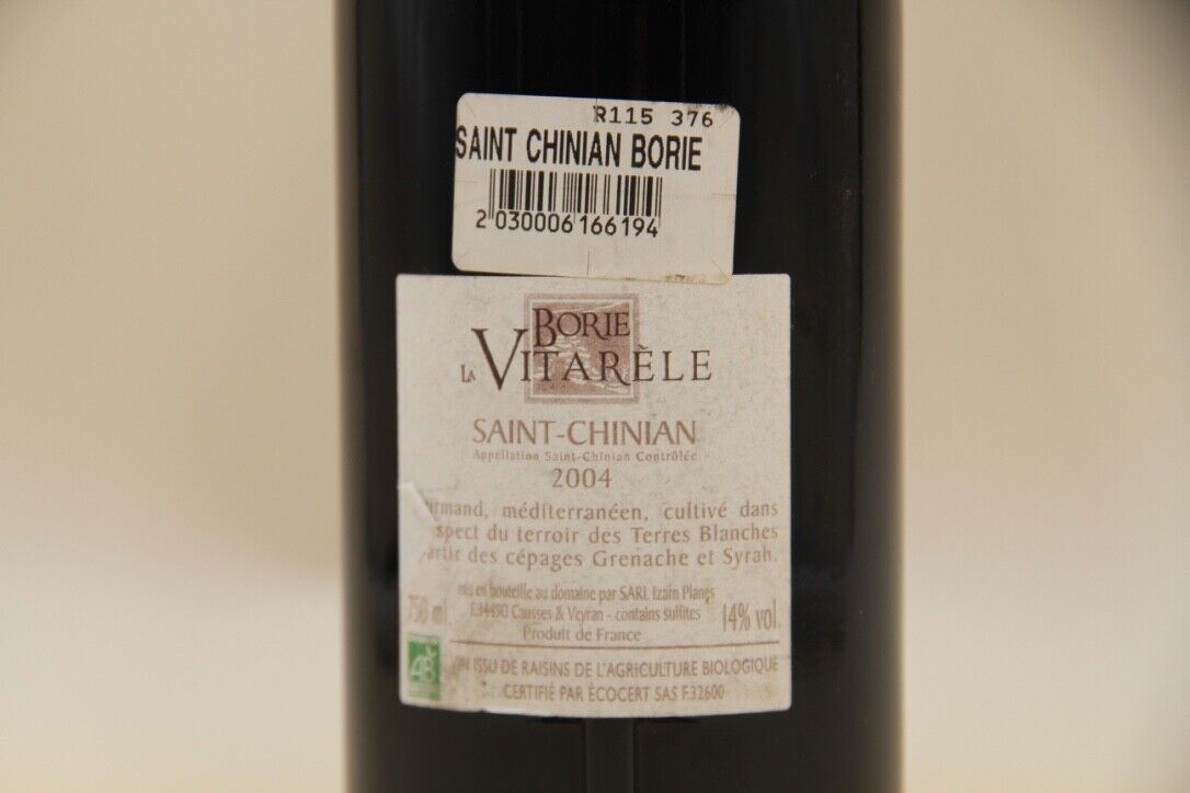 Saint Chinian "Borie La Vitarele " ** 2004 ** Les Terres Blanche - Eric-Dixvins