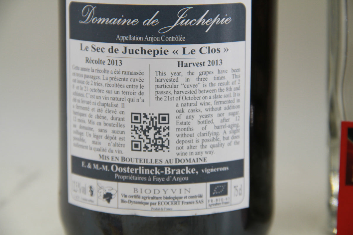 Le Sec De Juchepie "Le Clos " Oosterlinck-Bracke 2013