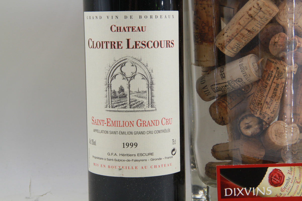Chateau Cloitre lescours Saint émilion grand cru 1999