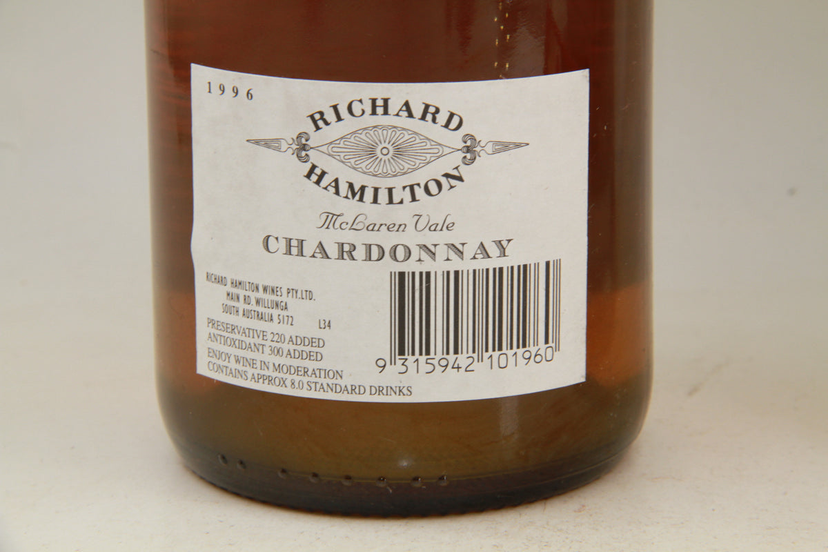 Chardonnay McLaren Vale.  Richard Hamilton  1996      Australie