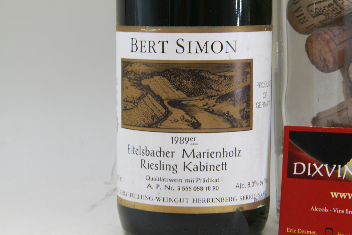 Eitelsbacher Marienholz Reisling   Kabinett  Bert Simon.  1989