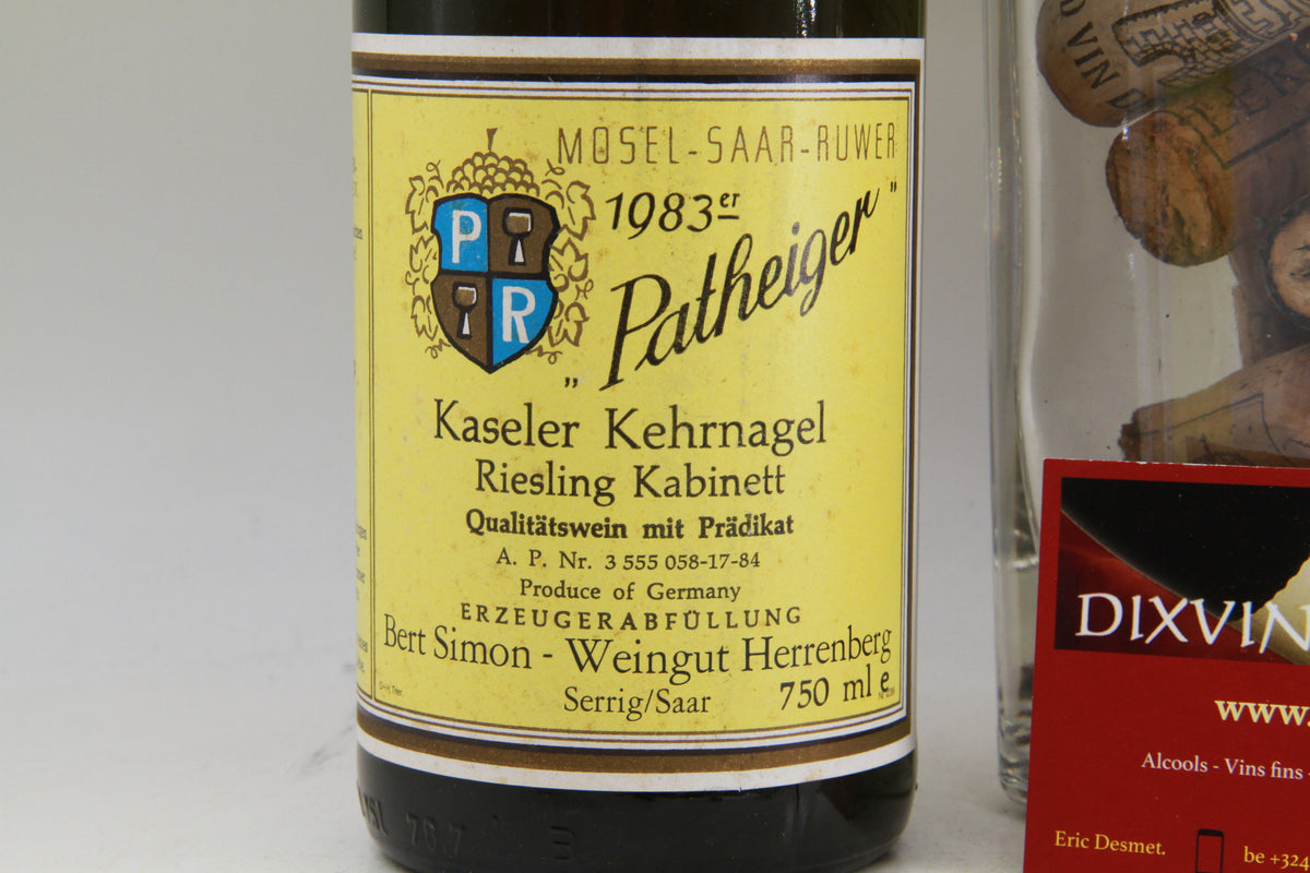 Kaseler Kehrnagel Riesling  Kabinett Patheiger. Bert Simon.  1983