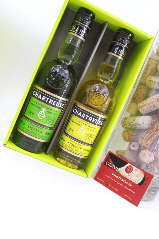 Coffret Dégustation  Chartreuse Père Chartreux   Jaune et verte. 2023