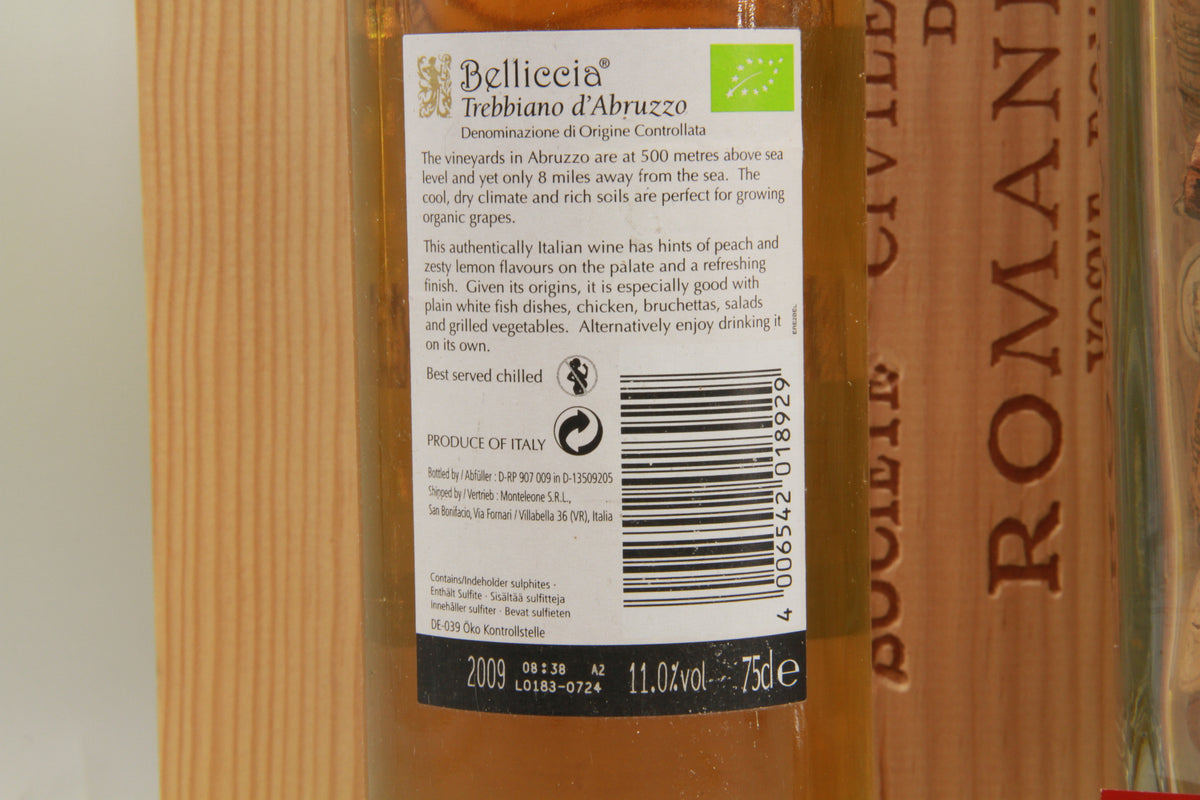 Belliccia.   Trebbiano d'Abruzzo.   2009