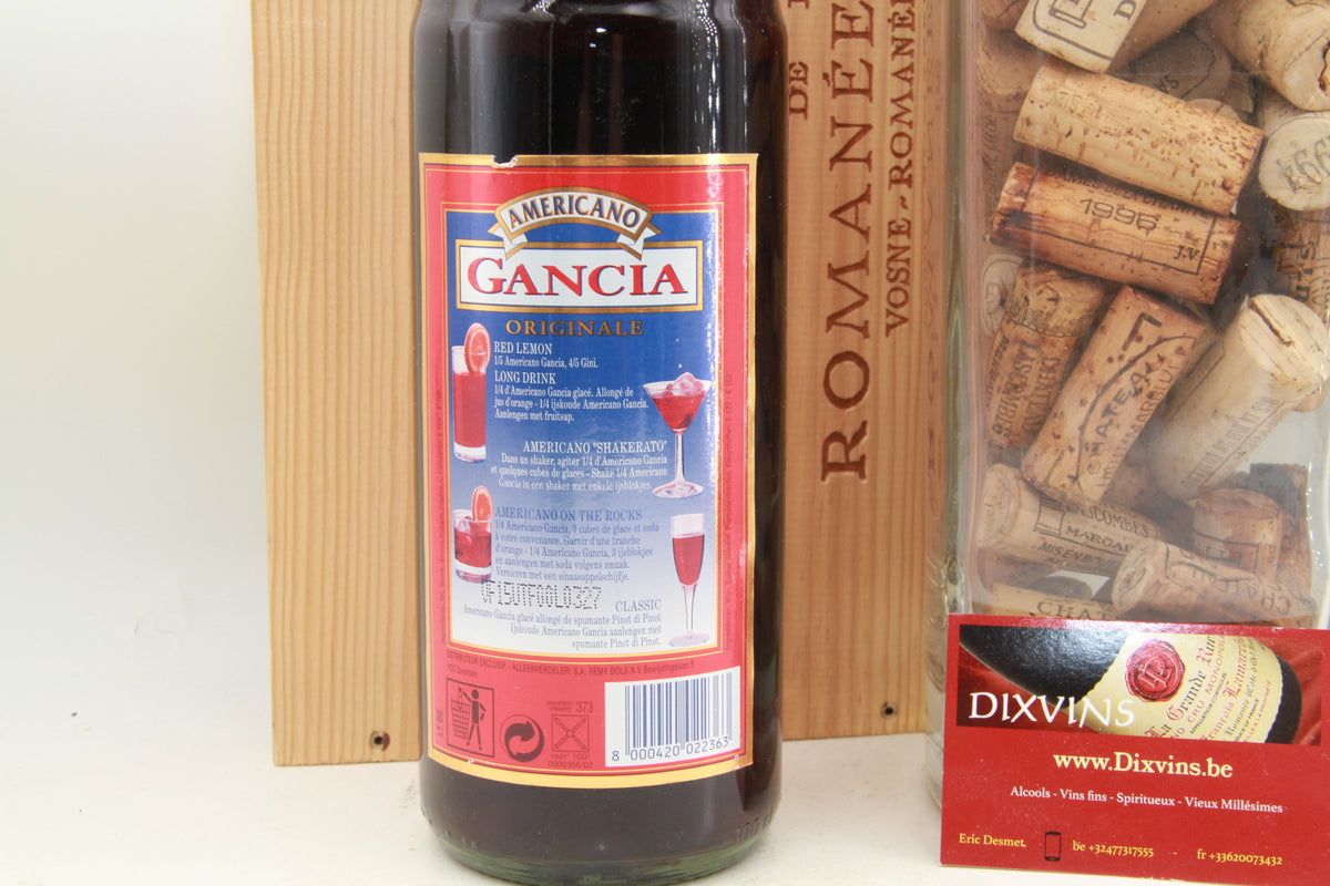 Americano Gancia  ancienne bouteille des années 2000