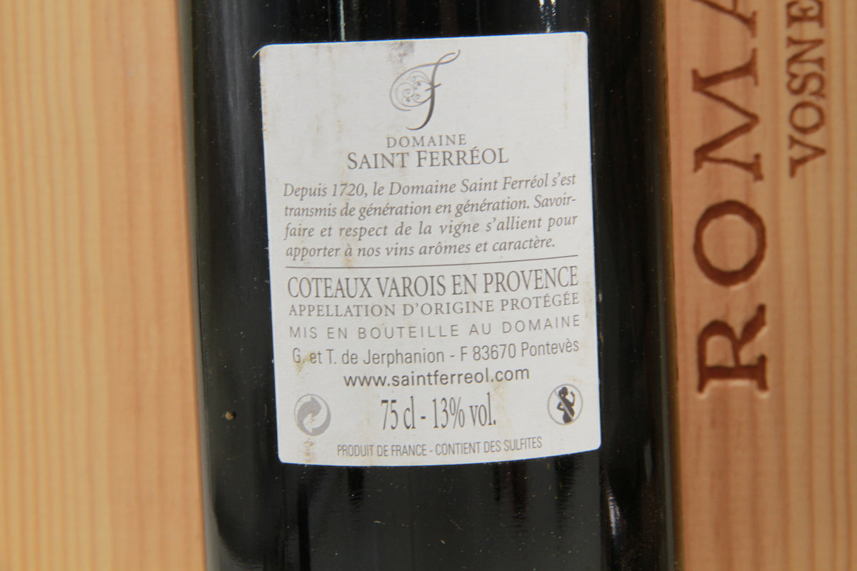 Provence rouge   Domaine Saint Ferréol.  2014