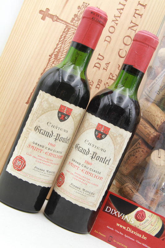 Chateau Grand Pontet.    Grand Cru Classé  Saint Émilion  1960.  37,5cl