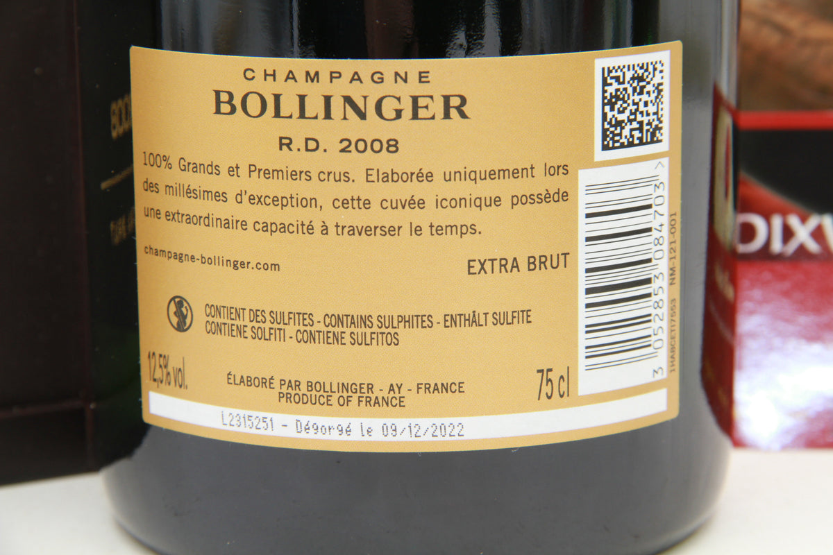 Champagne Bollinger R.D.   Extra Brut  2008