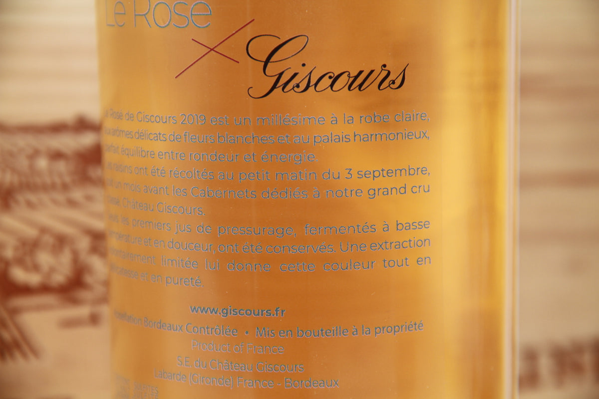 Le Rosé De Giscours      Chateau Giscours    2019