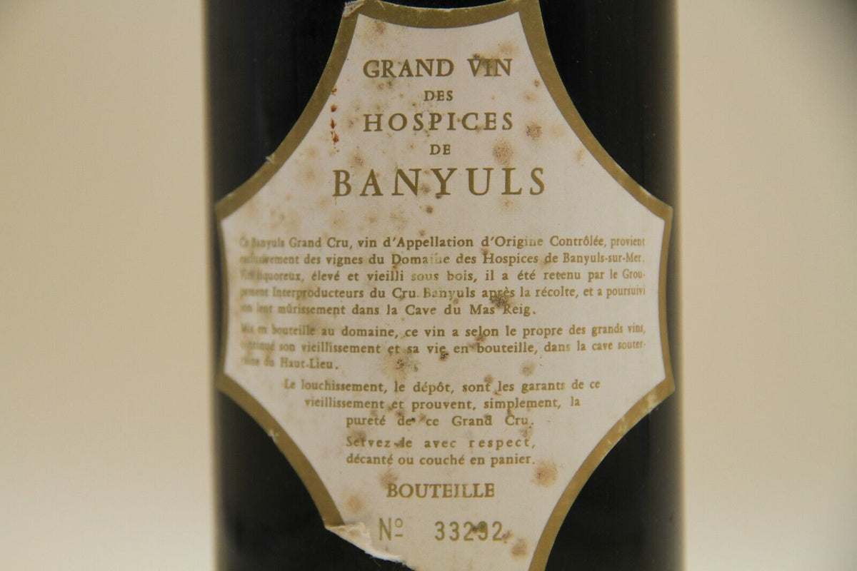 Banyuls Grand Cru  ** 1959 ** Domaine Des Hospices Mas Reig - Eric-Dixvins